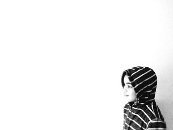 Woman standing in the dark