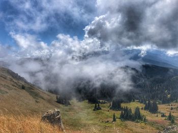 Panoramic view of landscape against sky