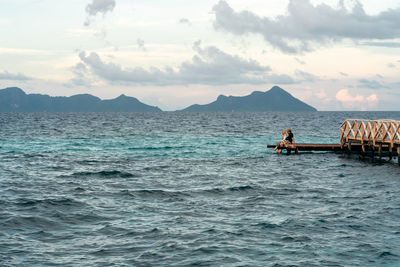 Scenic view of sea against sky