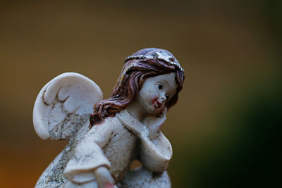 Close-up of angel statue