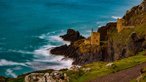 Rock formations on beach