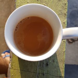 Close-up high angle view of drink