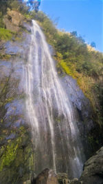 Scenic view of waterfall