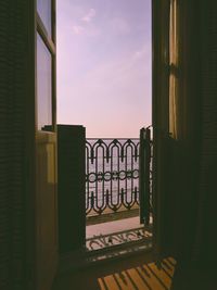 View of building through window