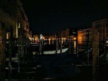Illuminated street light at night