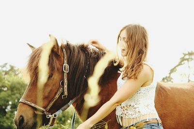 Young woman looking away