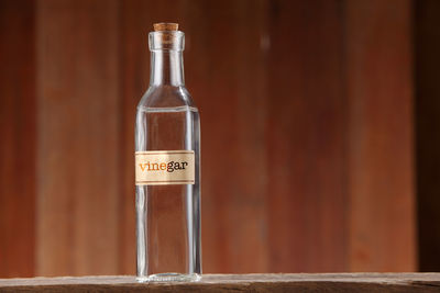 Close-up of wine glass on table