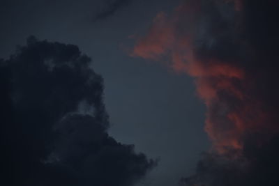 Low angle view of cloudy sky