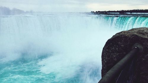 Scenic view of waterfall