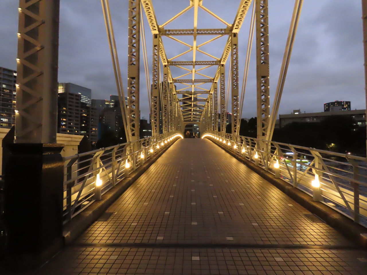 VIEW OF BRIDGE AT NIGHT