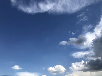 Low angle view of clouds in sky