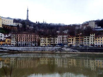 View of canal along buildings