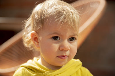 Portrait of cute baby girl