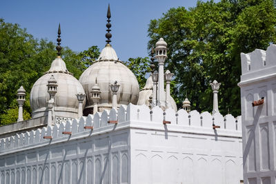 Architectural details of lal qila - red fort situated in old delhi, india,view inside delhi red fort