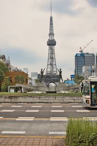 View of buildings against cloudy sky