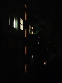 Illuminated building at night