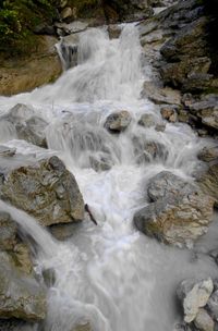 Scenic view of waterfall