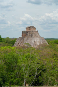 View of castle against cloudy sky