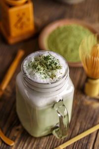 Close-up of drink on table