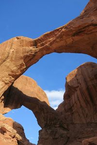 Low angle view of rock formation