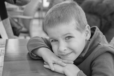 Portrait of boy smiling