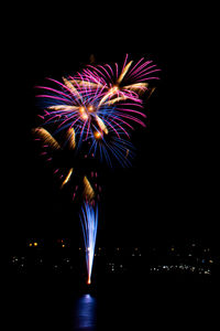 Low angle view of firework display