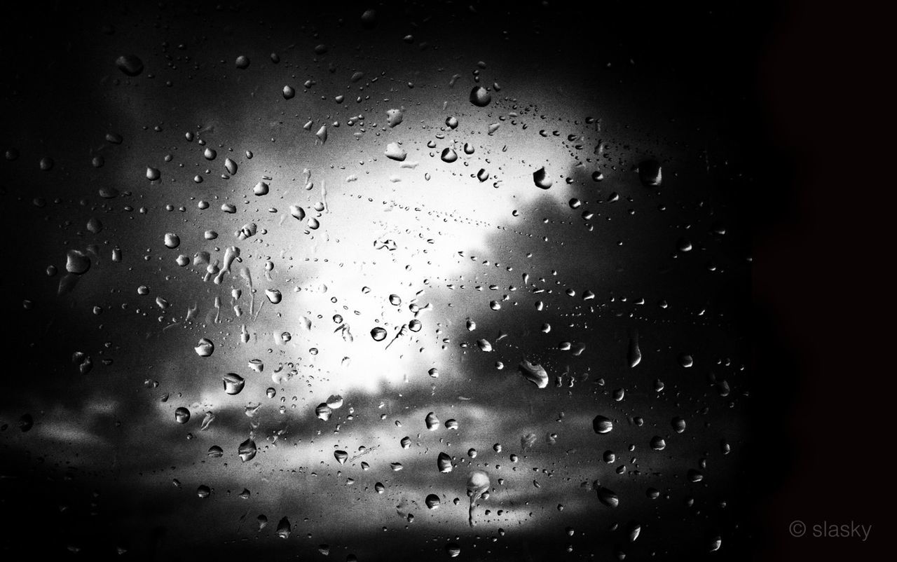 drop, wet, rain, water, window, raindrop, weather, transparent, indoors, glass - material, full frame, sky, season, backgrounds, focus on foreground, water drop, droplet, silhouette, glass, close-up