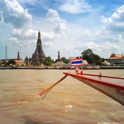 View of built structure against cloudy sky