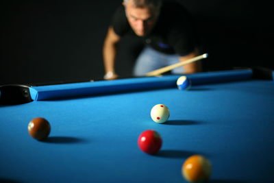 Man playing pool