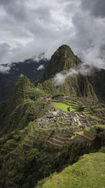 Scenic view of land against sky