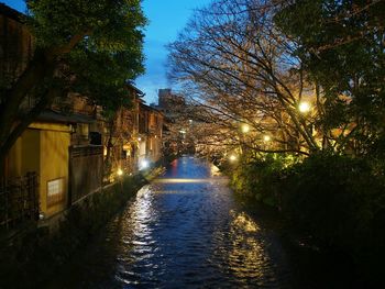 View of canal along buildings