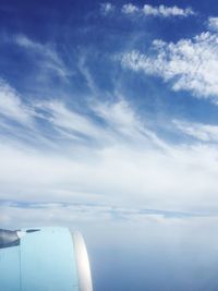 Aerial view of cloudscape over sea