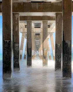 View of pier in sea