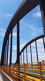 Low angle view of bridge against sky