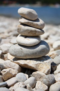 Close-up of stones on stones