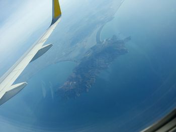 Aerial view of blue sea