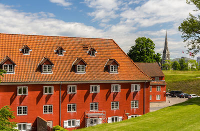 Residential buildings against sky