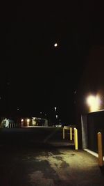 Night view of illuminated street light