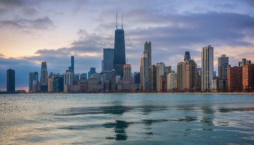 Chicago skyline along the lake
