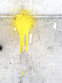Close-up view of yellow wall
