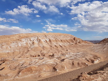 Scenic view of arid landscape against sky