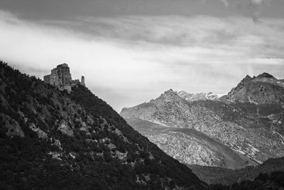 Sacra di san michele seen from the avigliana lake