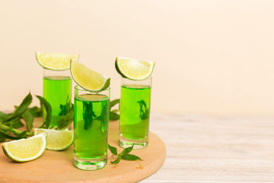 Close-up of drink on table