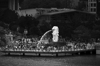 Fountain in city