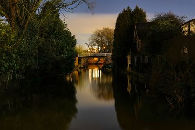 Bridge over river against sky