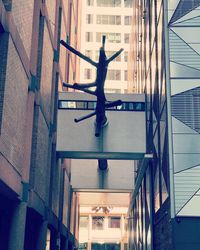 Low angle view of buildings in city