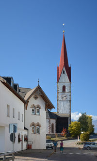 Exterior of building against clear blue sky