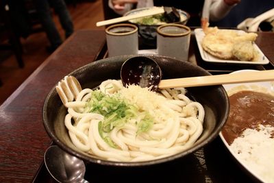 Close-up of served food