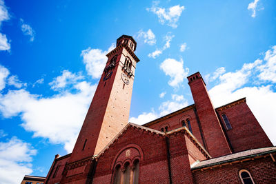 Low angle view of traditional building against sky