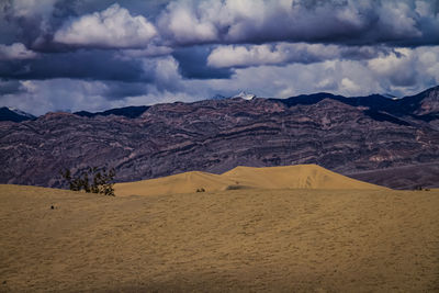 Scenic view of desert against sky